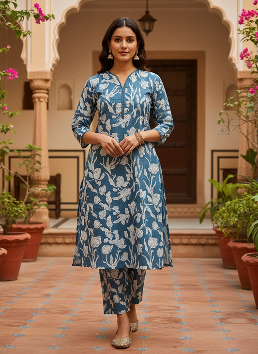 Floral Pure Cotton Set