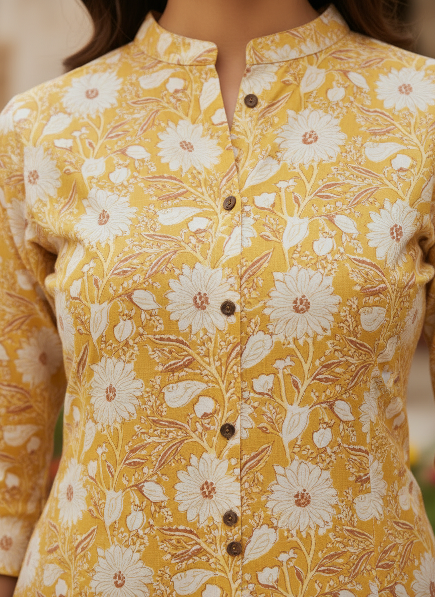 YellowFlora Kurta Set