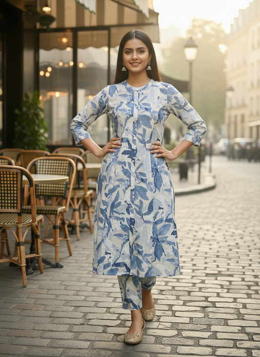 BreezeFlora Cotton Co-ord