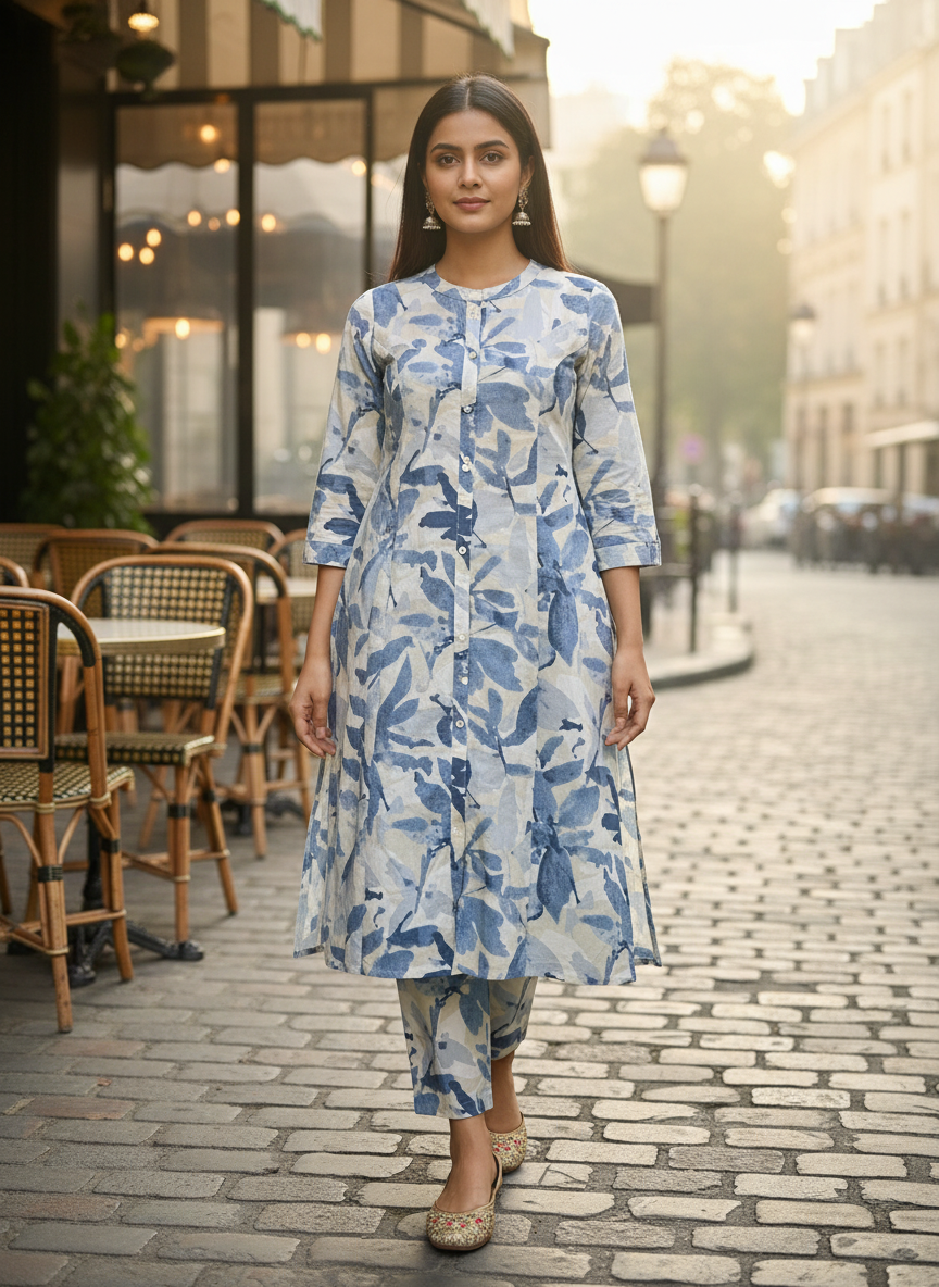 BreezeFlora Cotton Co-ord