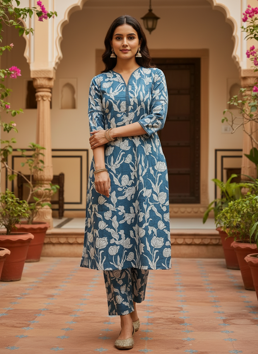 Floral Pure Cotton Set