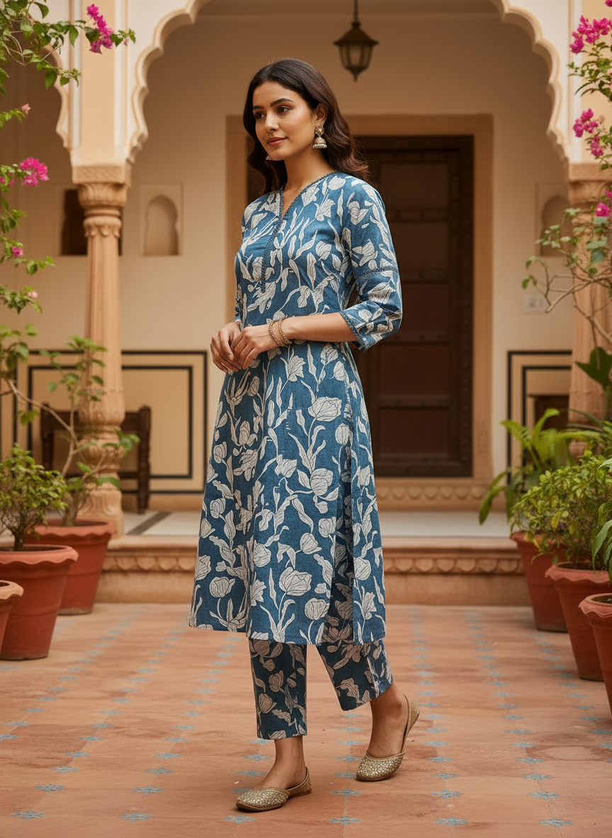 Floral Pure Cotton Set